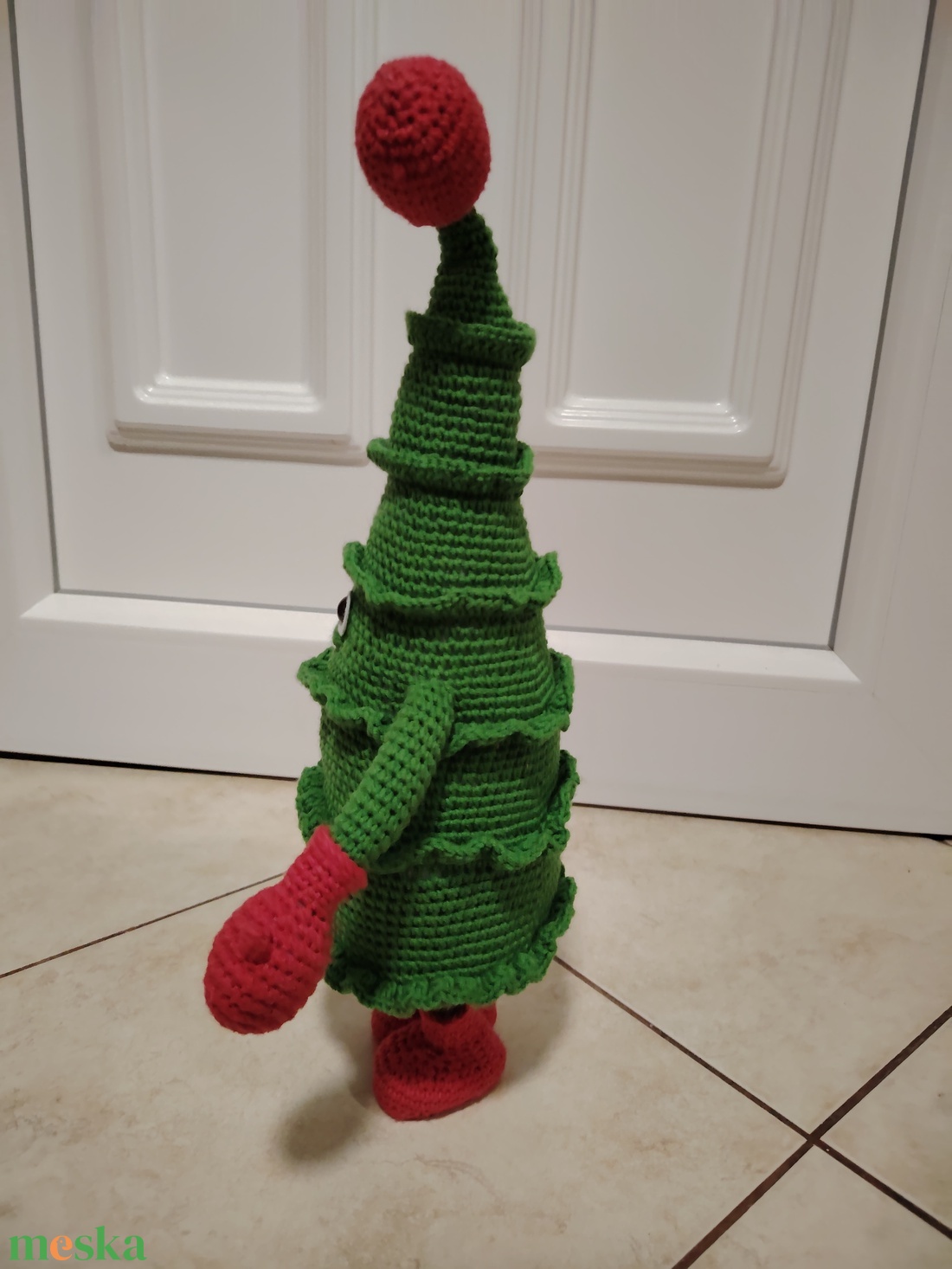 Horgolt fenyőfa manó - karácsony - karácsonyi lakásdekoráció - karácsonyfa, grincsfa - Meska.hu