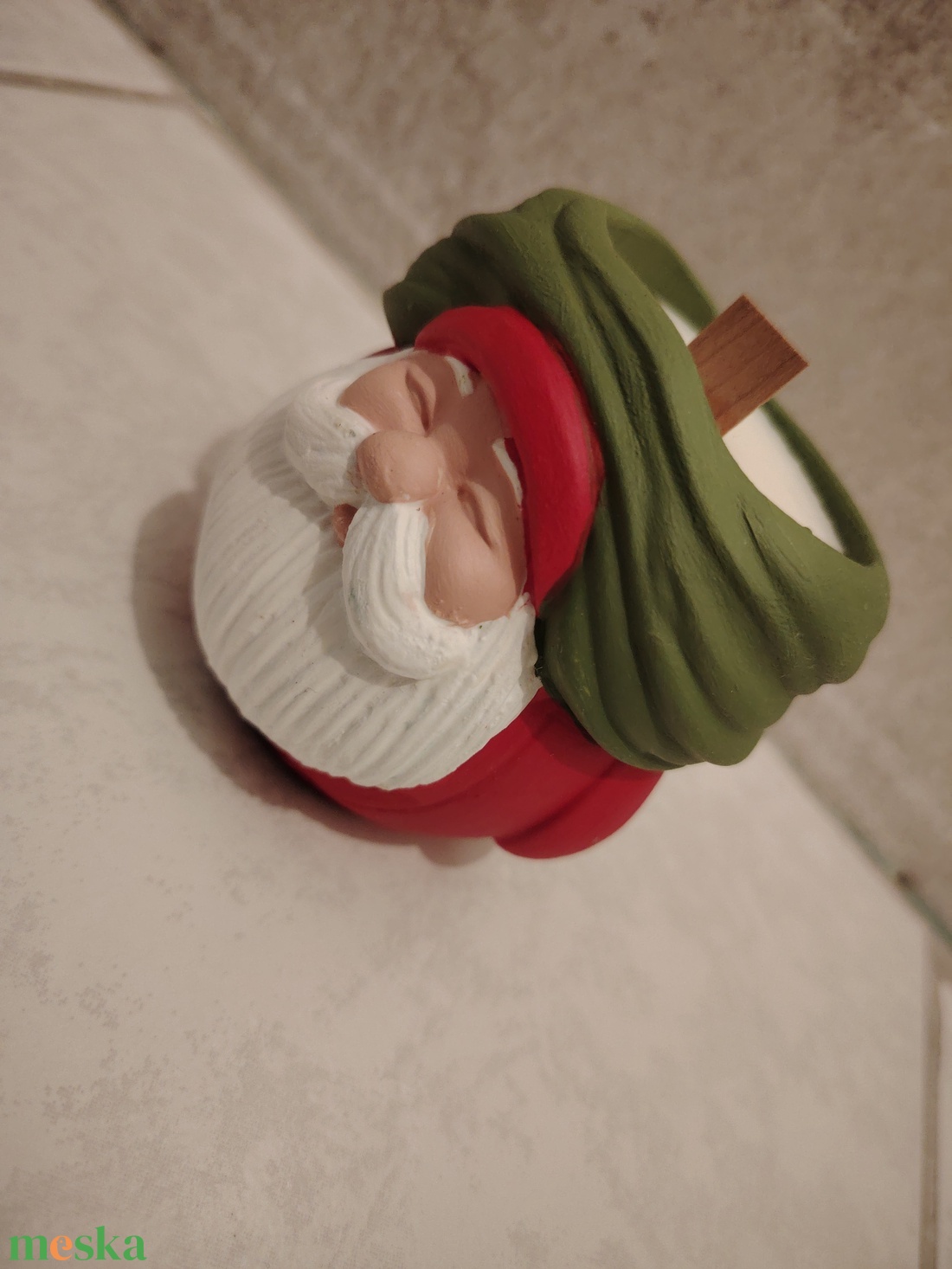 Gyertya Mikulásos kaspóban - karácsony - karácsonyi lakásdekoráció - karácsonyi illatgyertya, mécses - Meska.hu