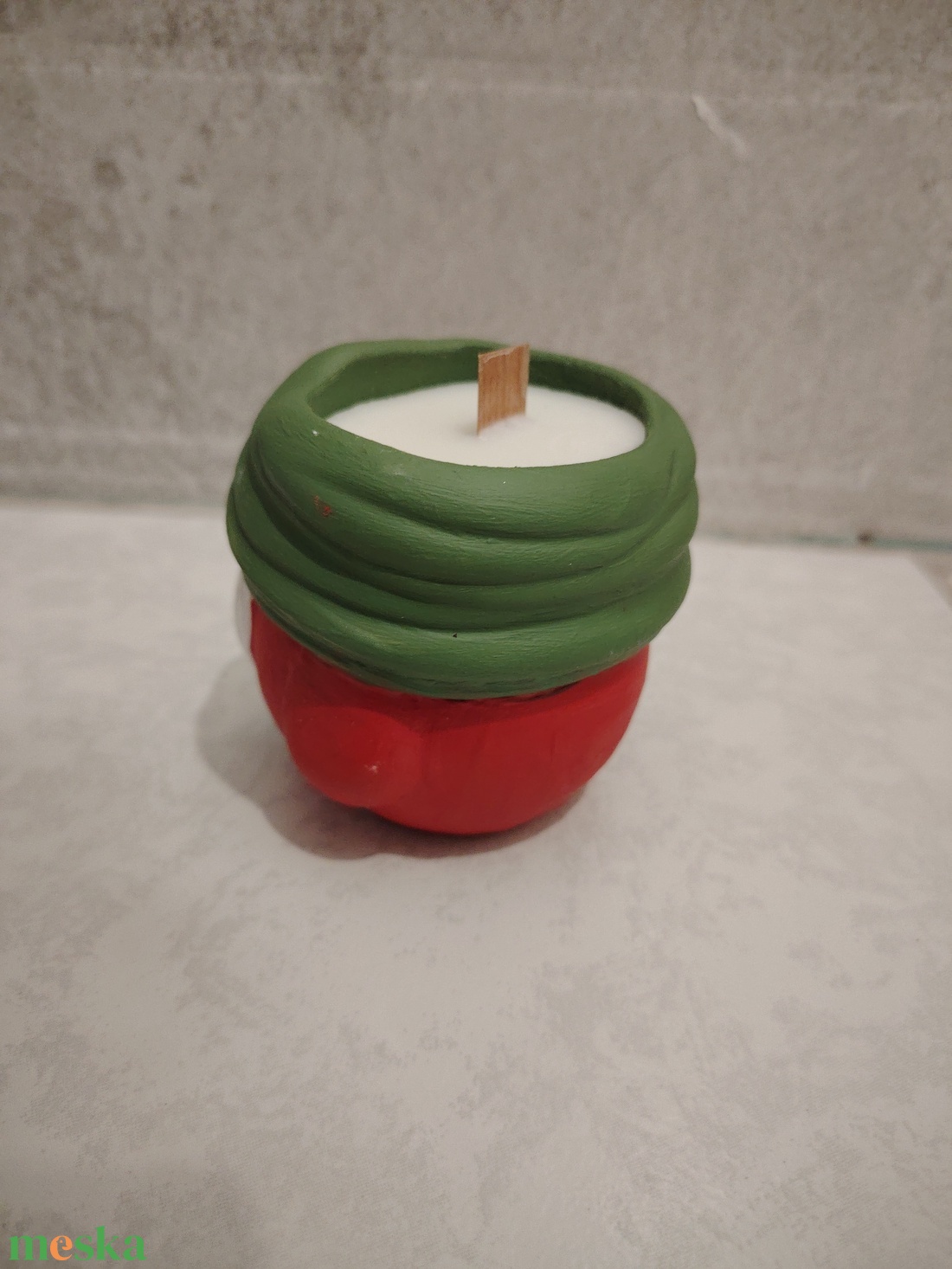 Gyertya Mikulásos kaspóban - karácsony - karácsonyi lakásdekoráció - karácsonyi illatgyertya, mécses - Meska.hu