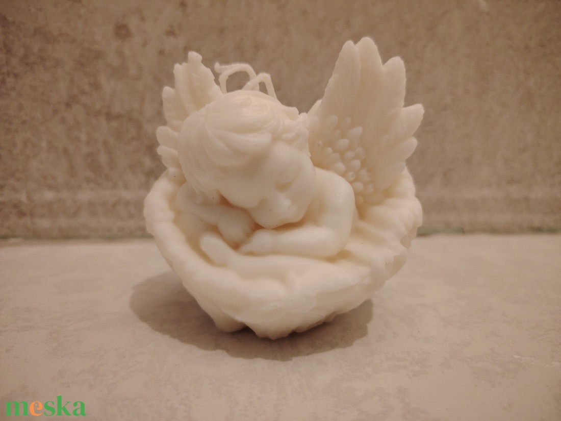 Angyalka gyertya - karácsony - karácsonyi lakásdekoráció - karácsonyi illatgyertya, mécses - Meska.hu