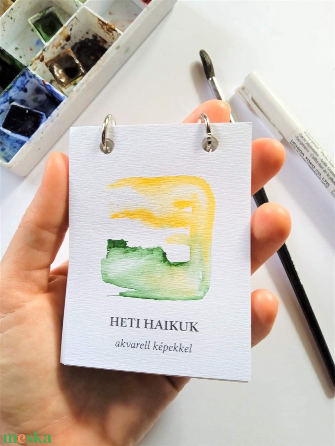 Haikus 52 oldalas naptárka (kézzel festett, nem nyomat) - otthon & lakás - dekoráció - asztal és polc dekoráció - asztaldísz - Meska.hu