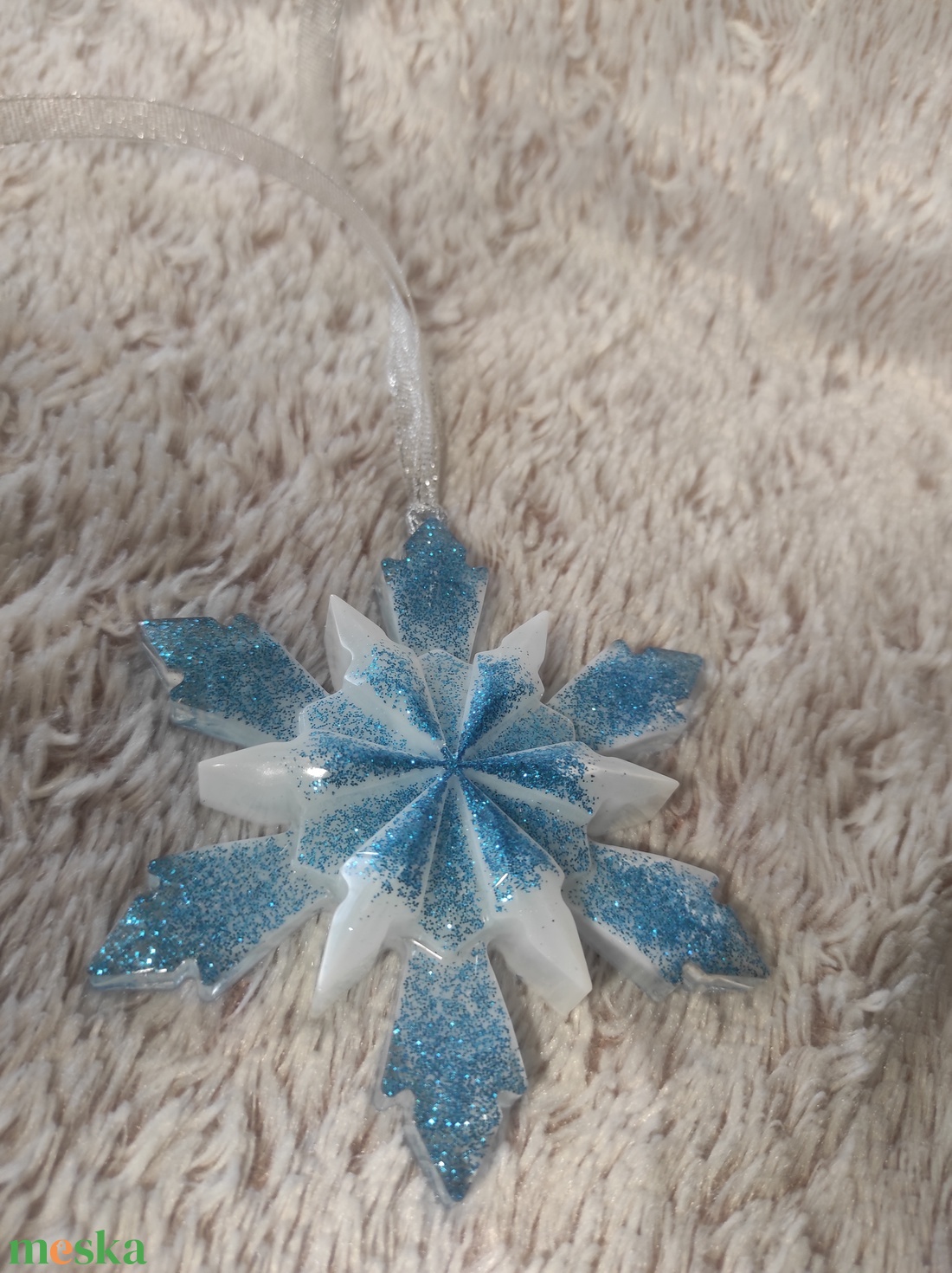 Epoxi hópehely  - karácsony - karácsonyi lakásdekoráció - ünnepi asztaldekoráció - Meska.hu