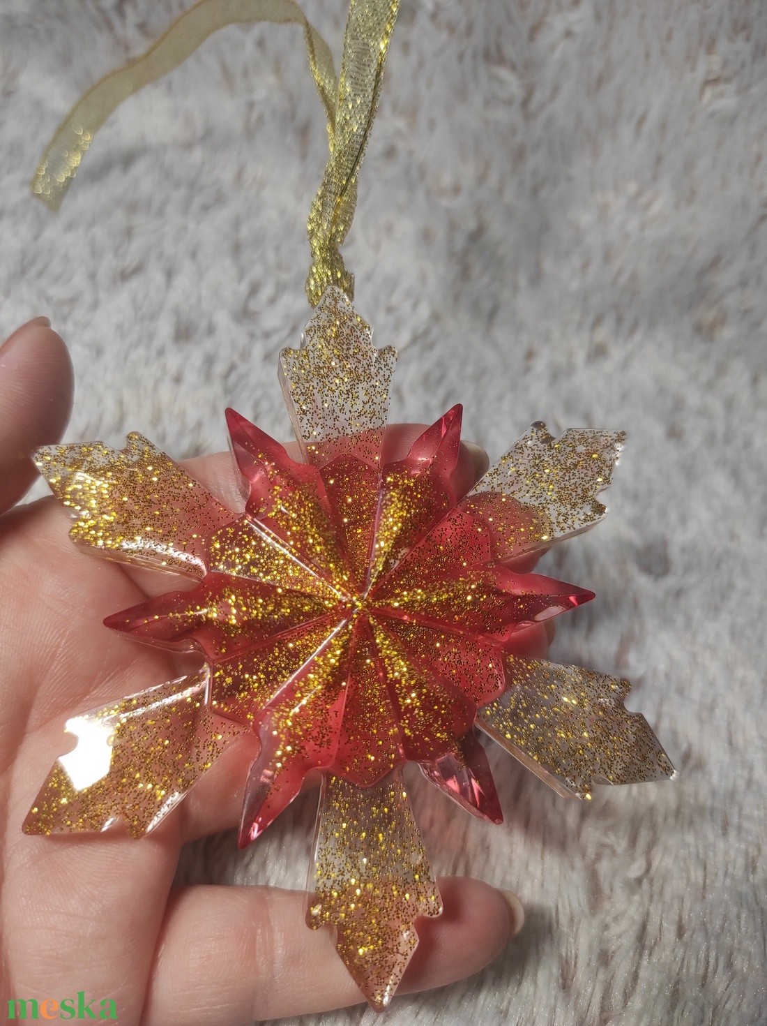 Piros arany karácsonyi szett - karácsony - karácsonyi lakásdekoráció - ünnepi asztaldekoráció - Meska.hu