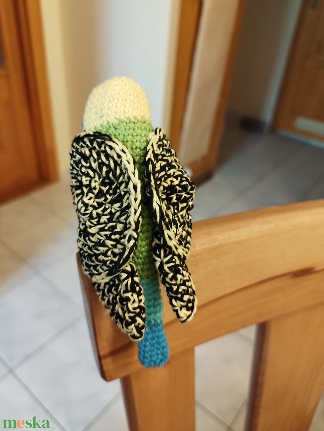 Amigurumi horgolt zöld hullámos papagáj  - játék & sport - plüssállat & játékfigura - madár - Meska.hu