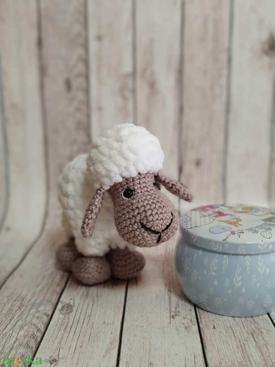 Amigurumi technikával horgolt bárány - játék & sport - plüssállat & játékfigura - plüss bárány - Meska.hu