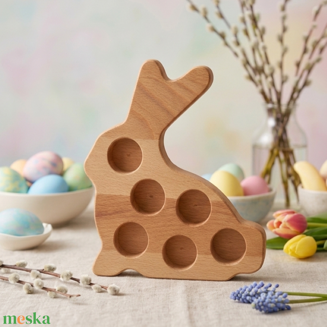 Tojástartó Nyuszi - ünnepi díszek, dekorációk - húsvéti díszek és dekorációk - húsvéti tojástartó - Meska.hu