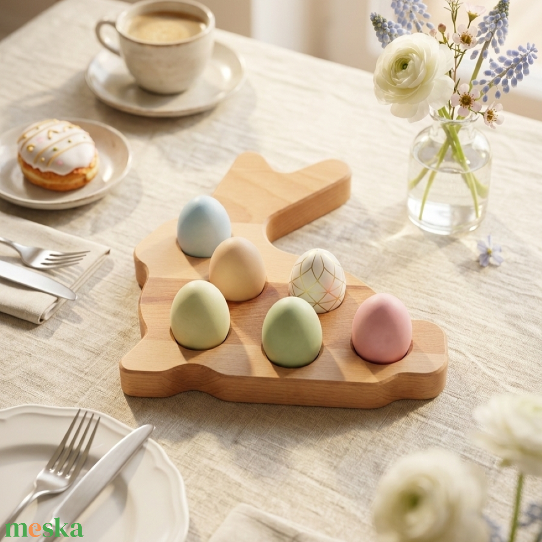Tojástartó Nyuszi - ünnepi díszek, dekorációk - húsvéti díszek és dekorációk - húsvéti tojástartó - Meska.hu