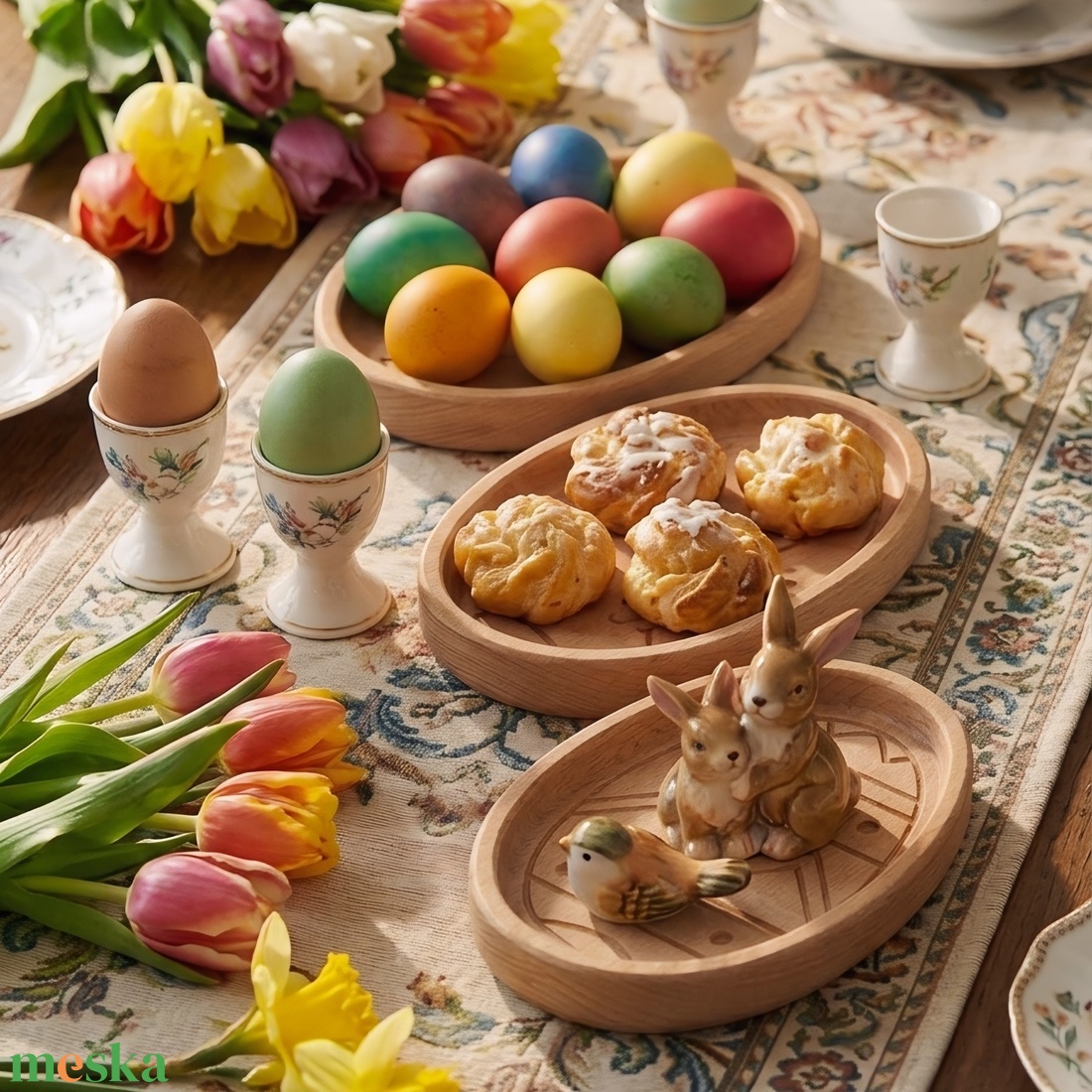 Húsvéti Tojás Trió - ünnepi díszek, dekorációk - húsvéti díszek és dekorációk - húsvéti asztaldíszek - Meska.hu