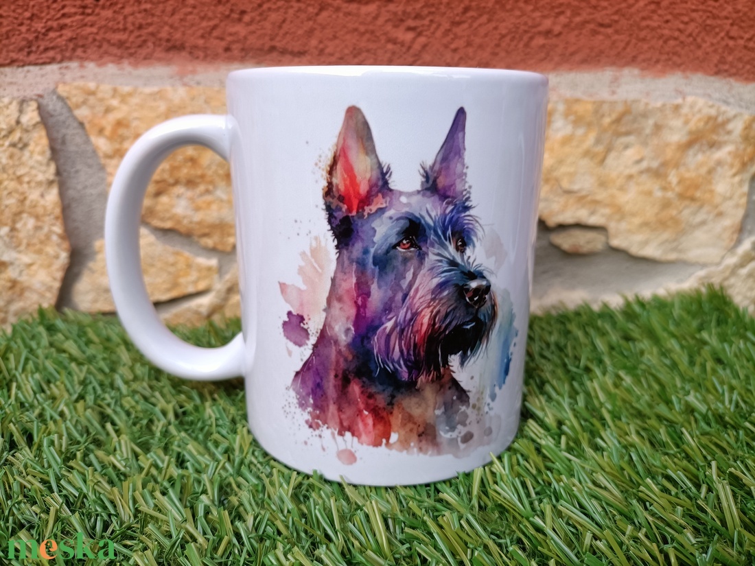 Kutyás bögre - Schnauzer  - otthon & életmód - konyhafelszerelés, tálalás - tálalás - bögre & csésze - Meska.hu