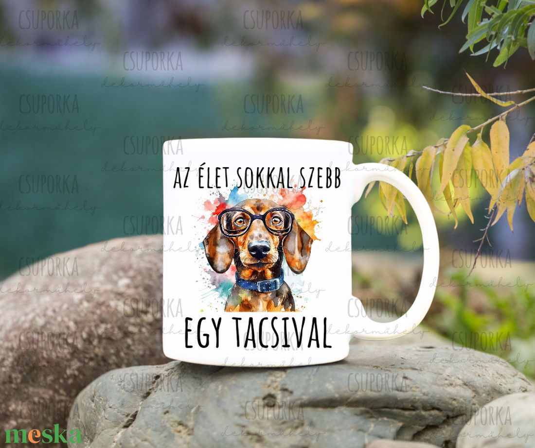 Tacskós bögre - tacsival szebb - otthon & életmód - konyhafelszerelés, tálalás - tálalás - bögre & csésze - Meska.hu Tacskós bögre - tacsival szebb - otthon & életmód - konyhafelszerelés, tálalás - tálalás - bögre & csésze - Meska.hu