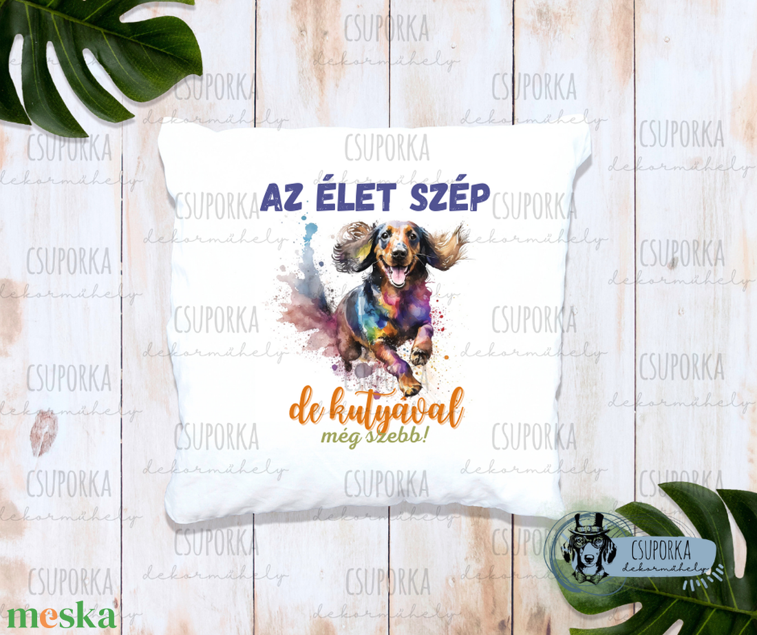 Párnahuzat kutyás - Tacsival szép 3 - otthon & életmód - lakástextil - párna & párnahuzat - Meska.hu Párnahuzat kutyás - Tacsival szép 3 - otthon & életmód - lakástextil - párna & párnahuzat - Meska.hu