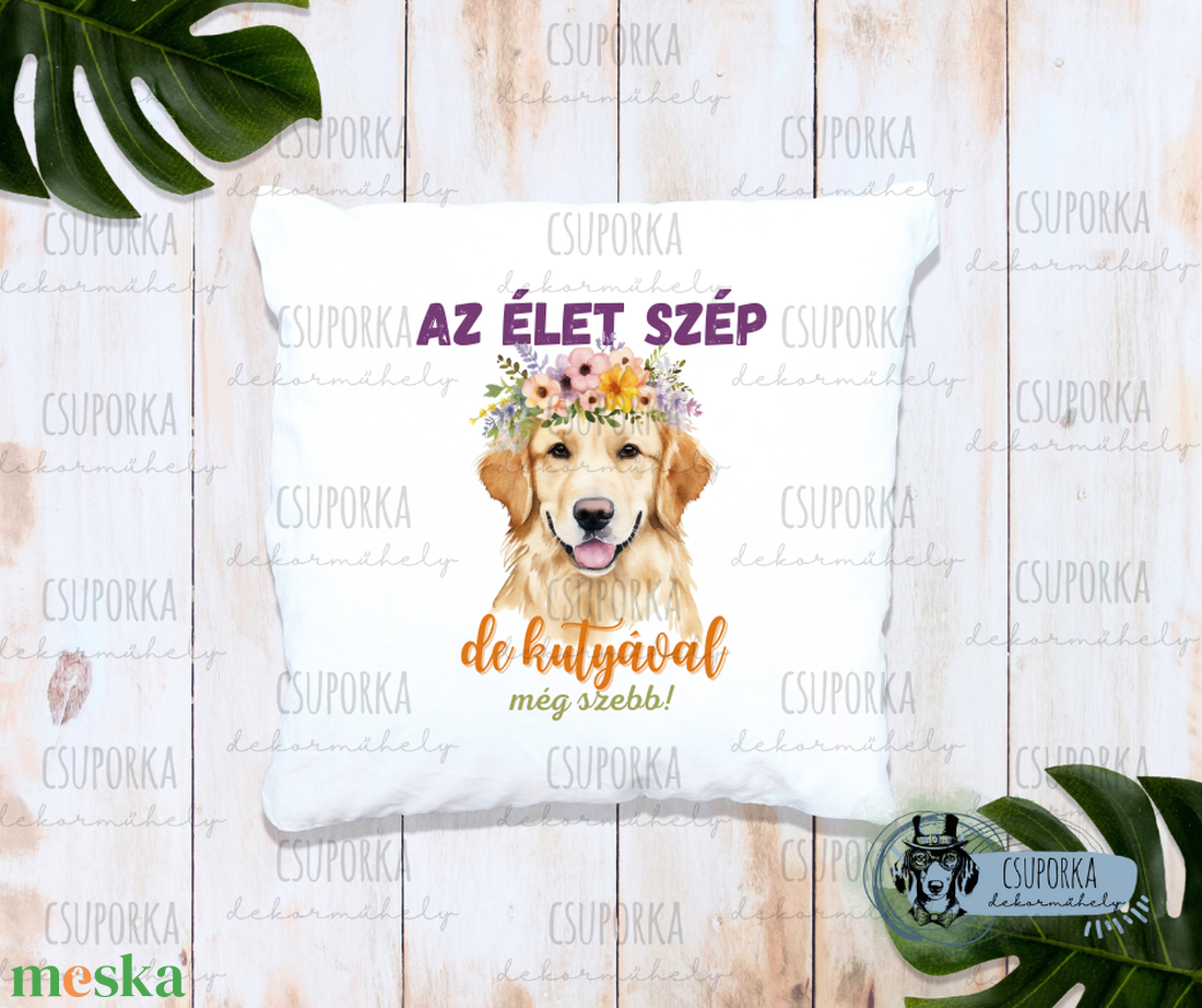 Párnahuzat kutyás - golden - otthon & életmód - lakástextil - párna & párnahuzat - Meska.hu Párnahuzat kutyás - golden - otthon & életmód - lakástextil - párna & párnahuzat - Meska.hu