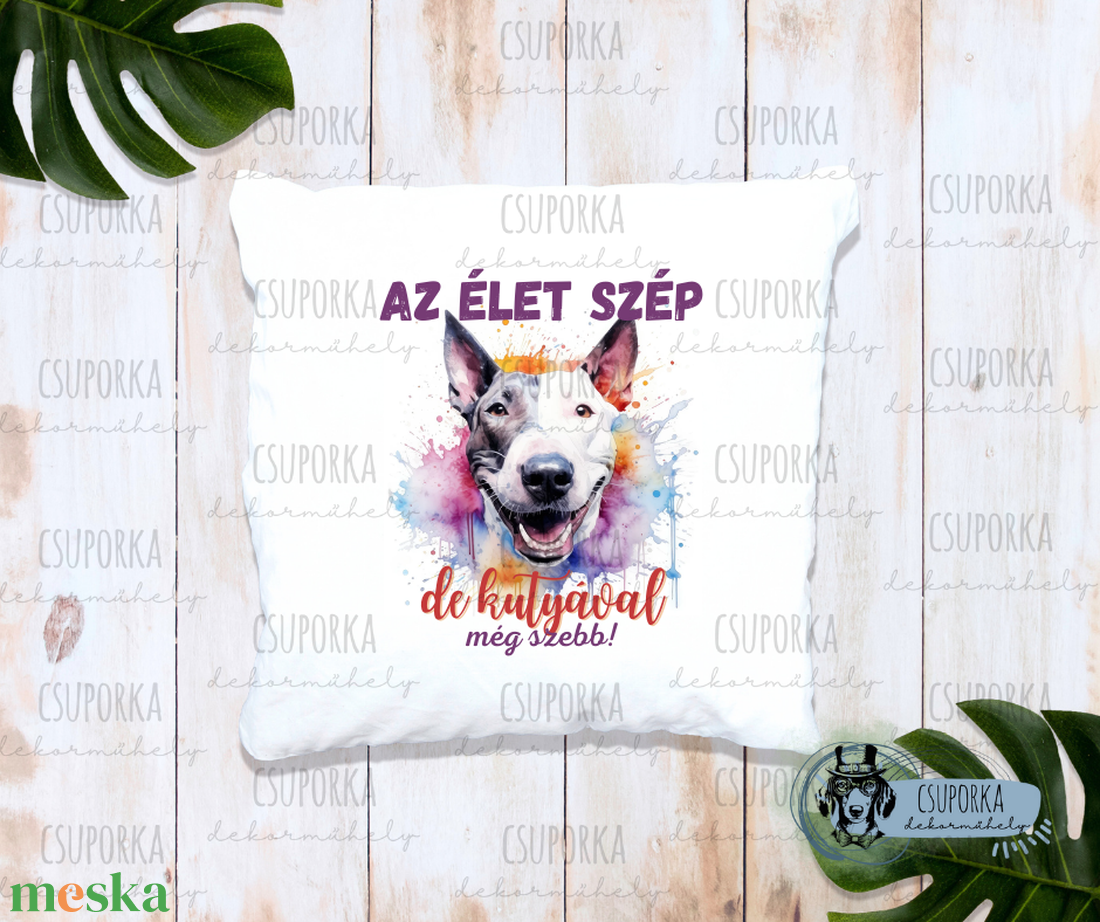 Párnahuzat kutyás - bullterrier - otthon & életmód - lakástextil - párna & párnahuzat - Meska.hu Párnahuzat kutyás - bullterrier - otthon & életmód - lakástextil - párna & párnahuzat - Meska.hu
