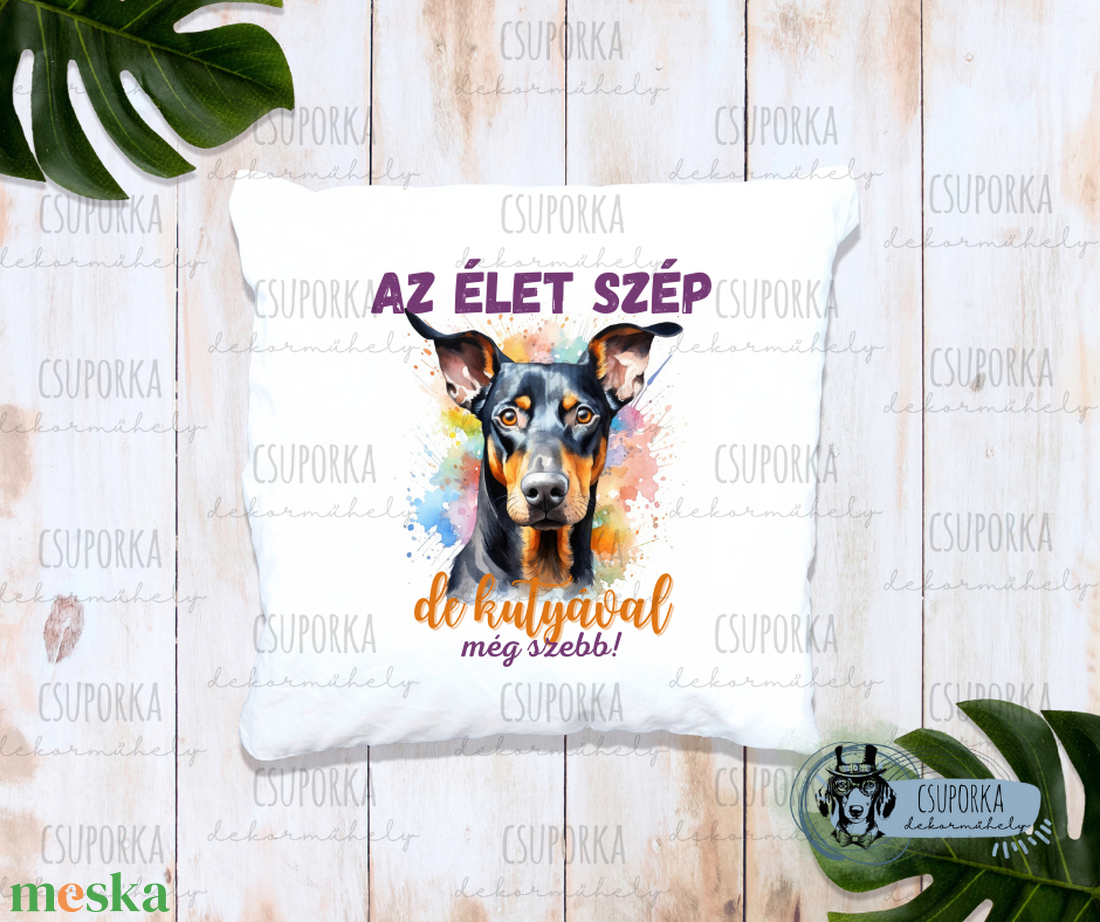 Párnahuzat kutyás - dobermann - otthon & életmód - lakástextil - párna & párnahuzat - Meska.hu Párnahuzat kutyás - dobermann - otthon & életmód - lakástextil - párna & párnahuzat - Meska.hu