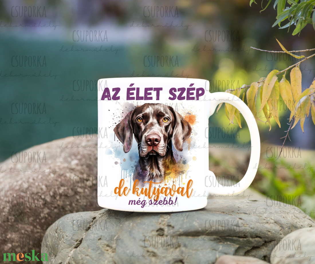 Kutyás bögre - Német Vizsla - otthon & életmód - konyhafelszerelés, tálalás - tálalás - bögre & csésze - Meska.hu Kutyás bögre - Német Vizsla - otthon & életmód - konyhafelszerelés, tálalás - tálalás - bögre & csésze - Meska.hu