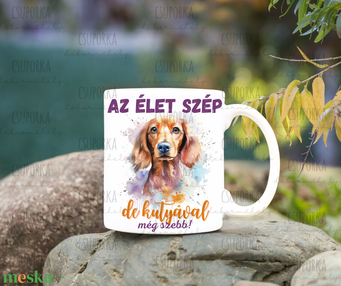Kutyás bögre - Tacsival szép 1 - otthon & életmód - konyhafelszerelés, tálalás - tálalás - bögre & csésze - Meska.hu Kutyás bögre - Tacsival szép 1 - otthon & életmód - konyhafelszerelés, tálalás - tálalás - bögre & csésze - Meska.hu
