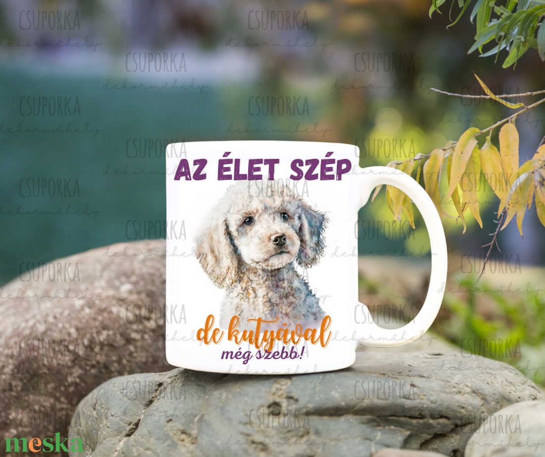 Kutyás bögre - Fehér Doodle - otthon & életmód - konyhafelszerelés, tálalás - tálalás - bögre & csésze - Meska.hu Kutyás bögre - Fehér Doodle - otthon & életmód - konyhafelszerelés, tálalás - tálalás - bögre & csésze - Meska.hu