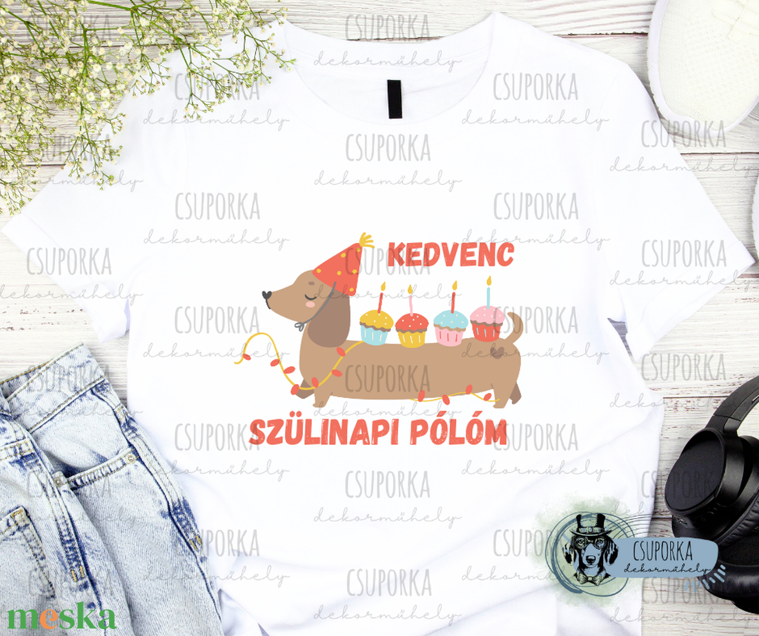 Tacsis unisex póló - szülinap - ruha & divat - női ruha - póló, felső - Meska.hu Tacsis unisex póló - szülinap - ruha & divat - női ruha - póló, felső - Meska.hu