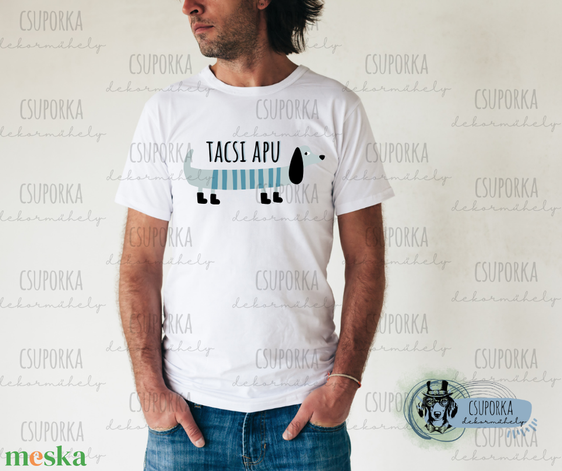 Tacsis unisex póló - tacsi apu 2 - ruha & divat - férfi ruha - póló - Meska.hu Tacsis unisex póló - tacsi apu 2 - ruha & divat - férfi ruha - póló - Meska.hu
