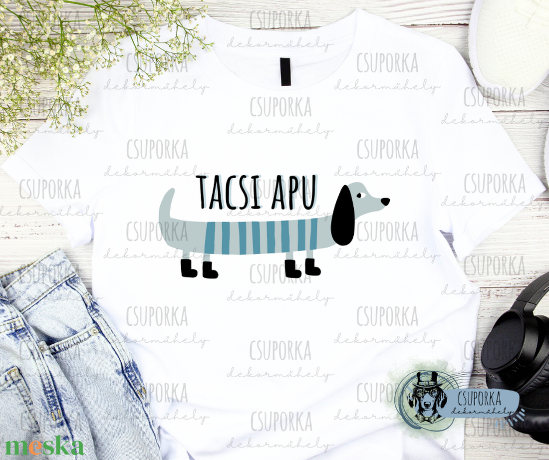 Tacsis unisex póló - tacsi apu 2 - ruha & divat - férfi ruha - póló - Meska.hu Tacsis unisex póló - tacsi apu 2 - ruha & divat - férfi ruha - póló - Meska.hu