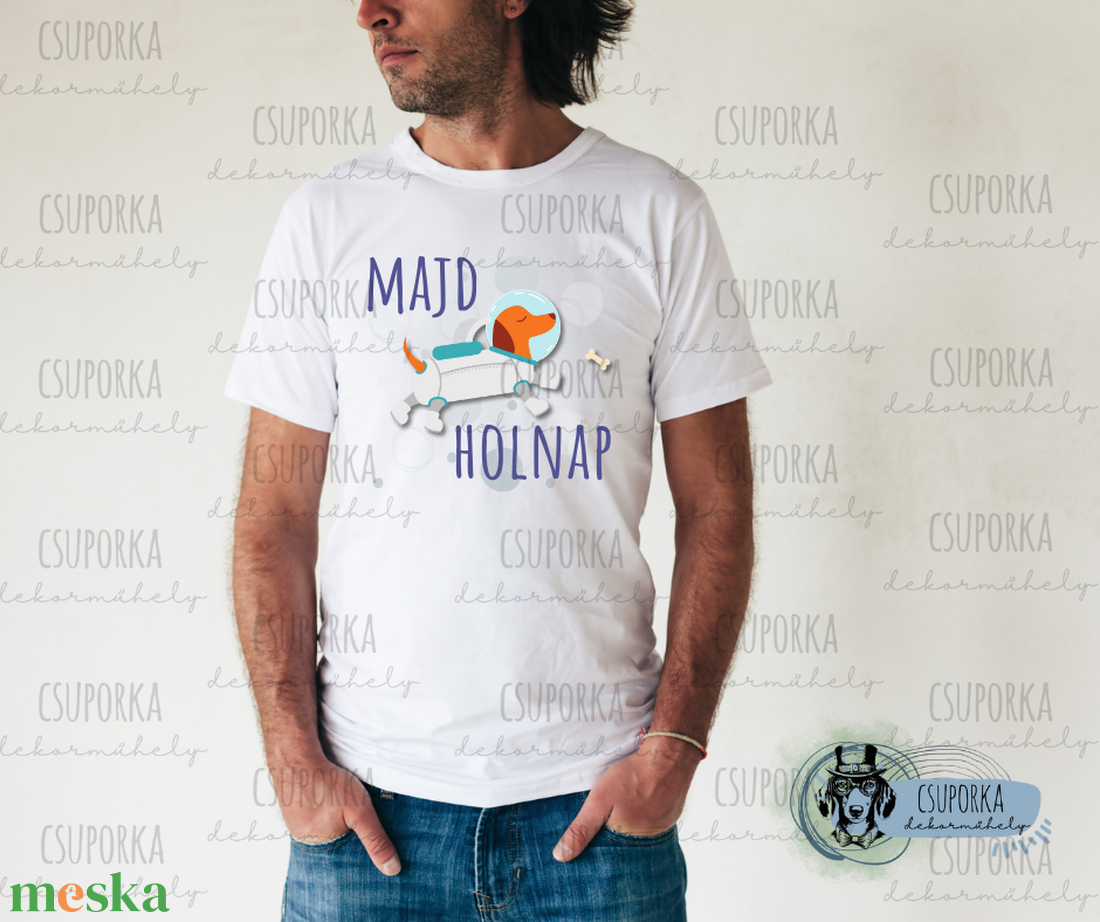 Tacsis unisex póló - majd holnap 2 - ruha & divat - férfi ruha - póló - Meska.hu Tacsis unisex póló - majd holnap 2 - ruha & divat - férfi ruha - póló - Meska.hu