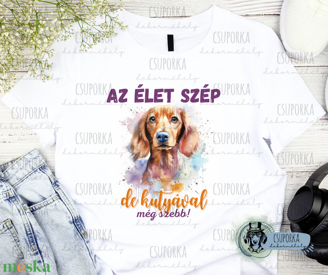 Tacsis unisex póló - az élet szabb egy tacsival 4 - ruha & divat - férfi ruha - póló - Meska.hu Tacsis unisex póló - az élet szabb egy tacsival 4 - ruha & divat - férfi ruha - póló - Meska.hu