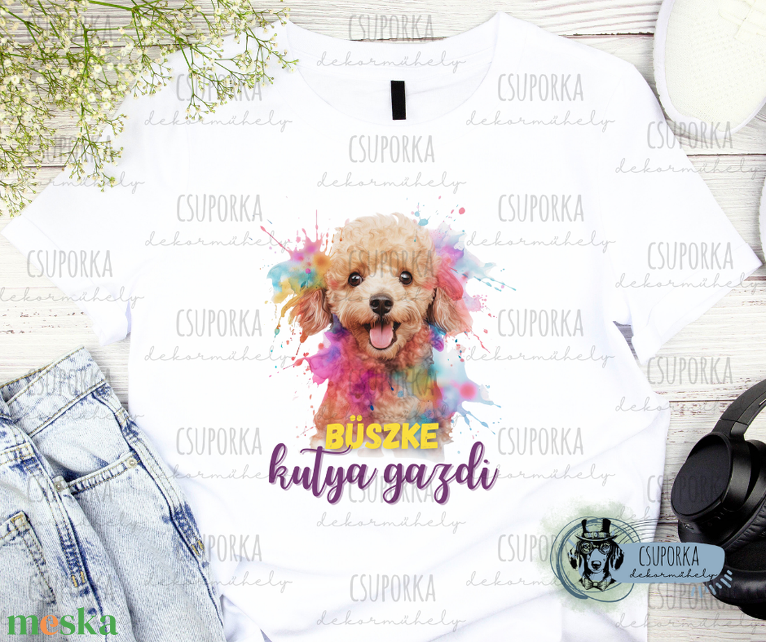 Kutyás unisex póló - uszkár - ruha & divat - női ruha - póló, felső - Meska.hu Kutyás unisex póló - uszkár - ruha & divat - női ruha - póló, felső - Meska.hu