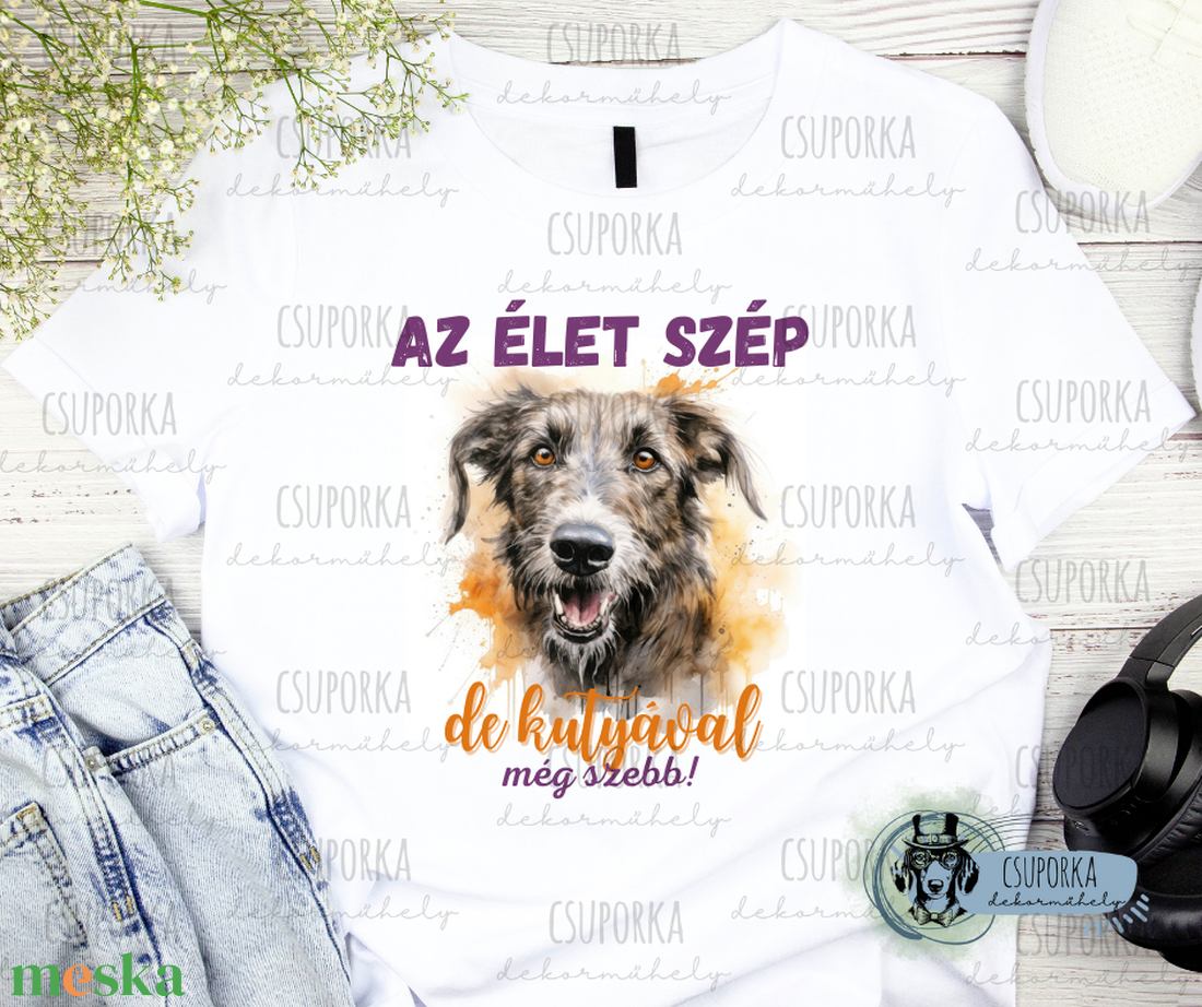 Kutyás unisex póló - ír agár - ruha & divat - női ruha - póló, felső - Meska.hu Kutyás unisex póló - ír agár - ruha & divat - női ruha - póló, felső - Meska.hu