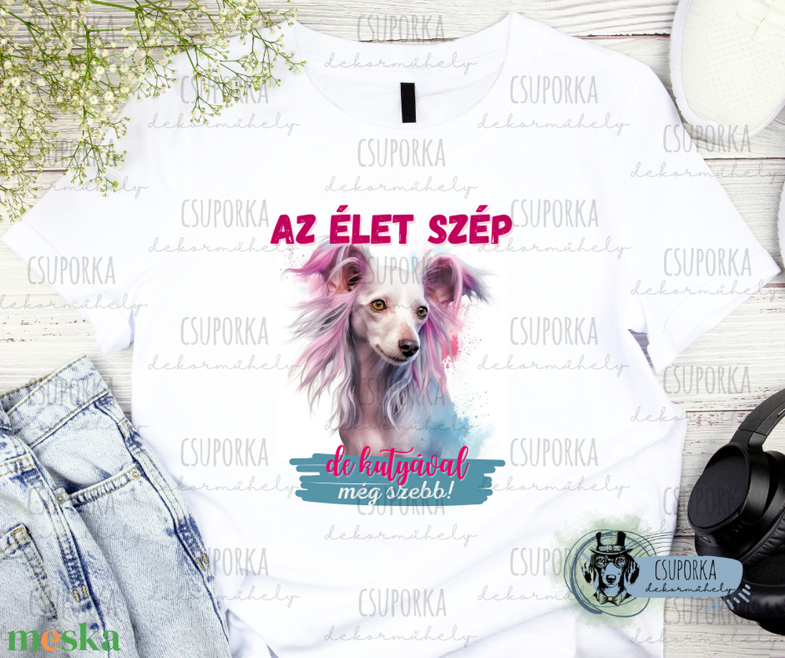 Kutyás unisex póló - Meztelen kutya - ruha & divat - női ruha - póló, felső - Meska.hu Kutyás unisex póló - Meztelen kutya - ruha & divat - női ruha - póló, felső - Meska.hu