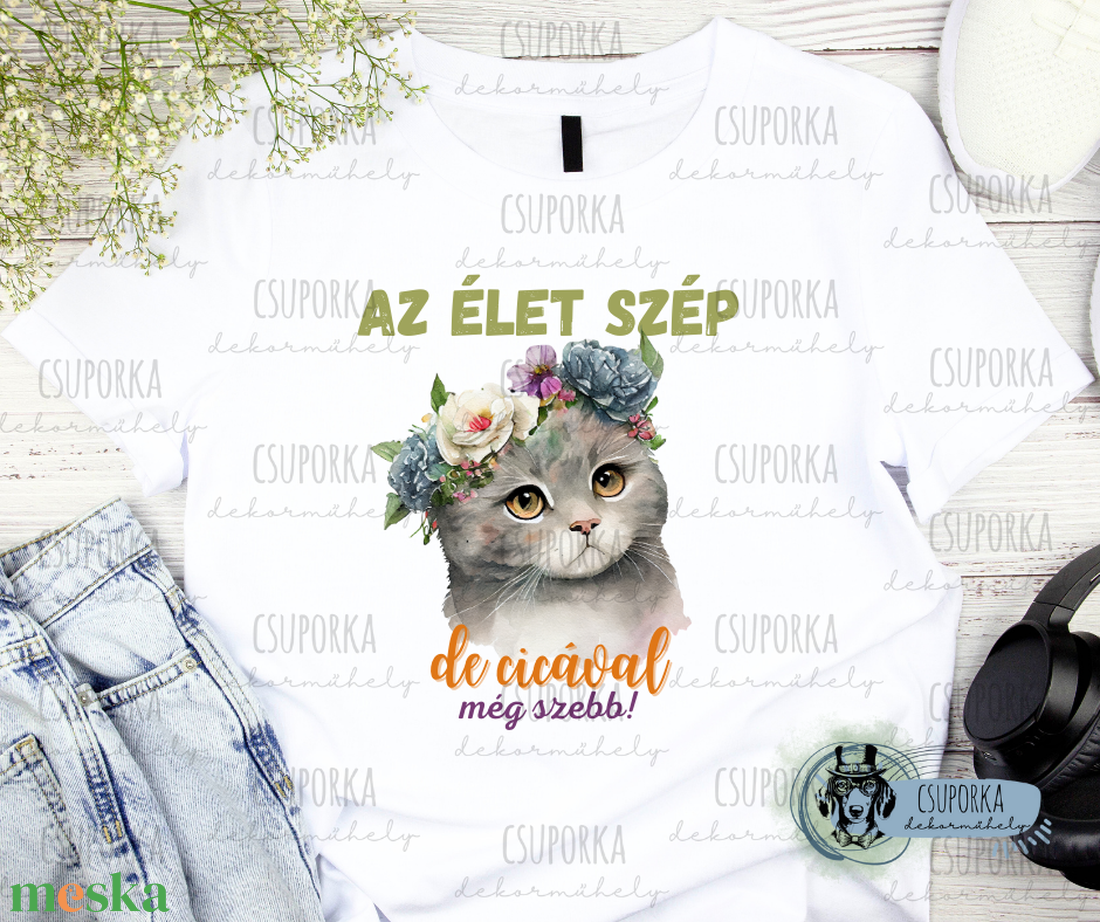 Cicás unisex póló - Cicával szép 1 - ruha & divat - női ruha - póló, felső - Meska.hu Cicás unisex póló - Cicával szép 1 - ruha & divat - női ruha - póló, felső - Meska.hu