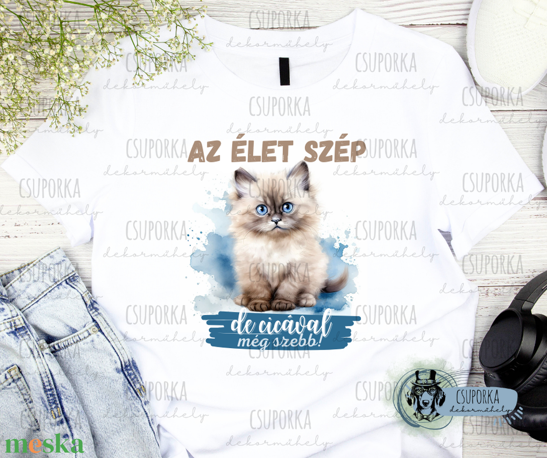 Cicás unisex póló - Cicával szép 2 - ruha & divat - női ruha - póló, felső - Meska.hu Cicás unisex póló - Cicával szép 2 - ruha & divat - női ruha - póló, felső - Meska.hu