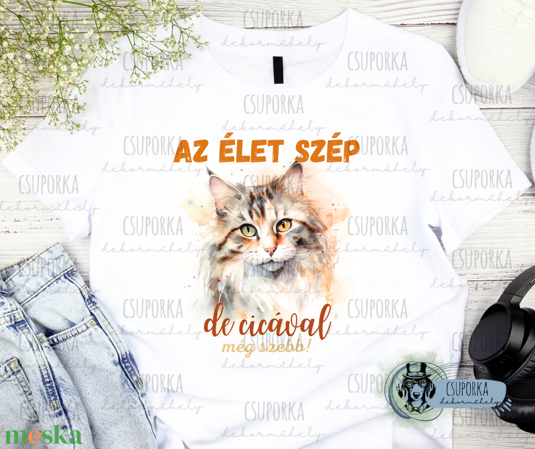 Cicás unisex póló - Cicával szép 3 - ruha & divat - női ruha - póló, felső - Meska.hu Cicás unisex póló - Cicával szép 3 - ruha & divat - női ruha - póló, felső - Meska.hu