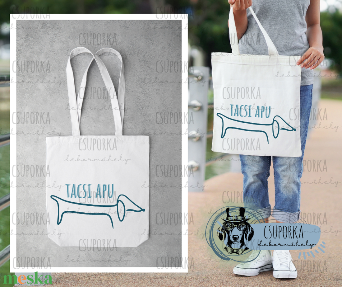 Bevásárlótáska - Tacsi apu - táska & tok - bevásárlás & shopper táska - shopper, textiltáska, szatyor - Meska.hu Bevásárlótáska - Tacsi apu - táska & tok - bevásárlás & shopper táska - shopper, textiltáska, szatyor - Meska.hu