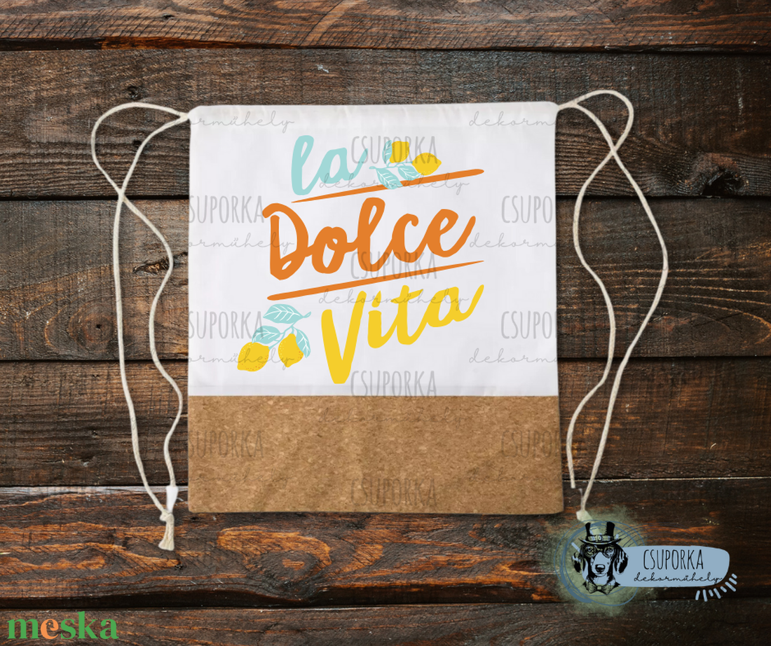 Tornazsák - Dolce Vita - táska & tok - hátizsák - tornazsák, gymbag - Meska.hu Tornazsák - Dolce Vita - táska & tok - hátizsák - tornazsák, gymbag - Meska.hu