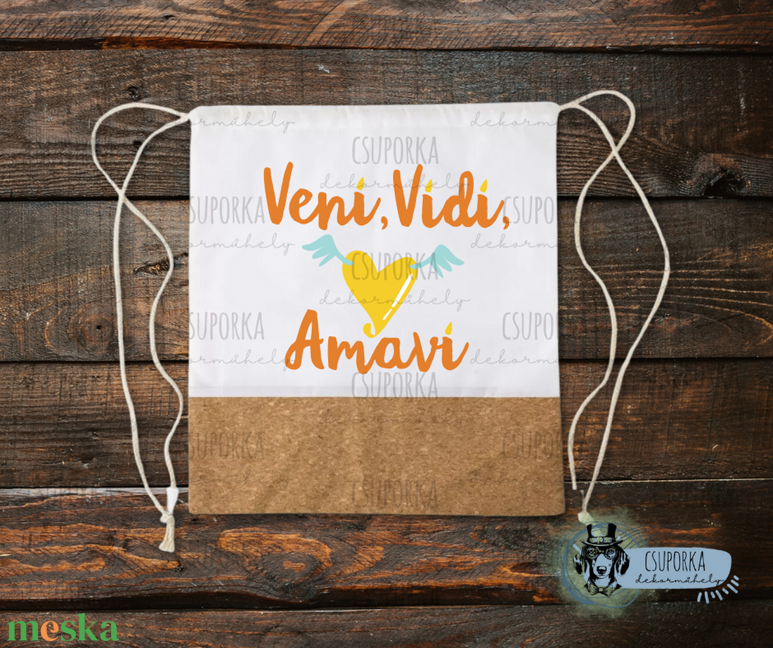 Tornazsák - Veni Vidi - táska & tok - hátizsák - tornazsák, gymbag - Meska.hu Tornazsák - Veni Vidi - táska & tok - hátizsák - tornazsák, gymbag - Meska.hu