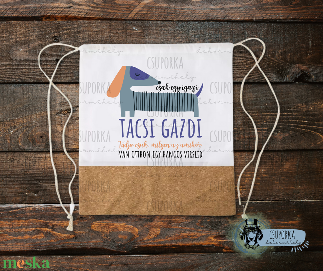 Tornazsák - Tacsi gazdi 2 - táska & tok - hátizsák - tornazsák, gymbag - Meska.hu Tornazsák - Tacsi gazdi 2 - táska & tok - hátizsák - tornazsák, gymbag - Meska.hu