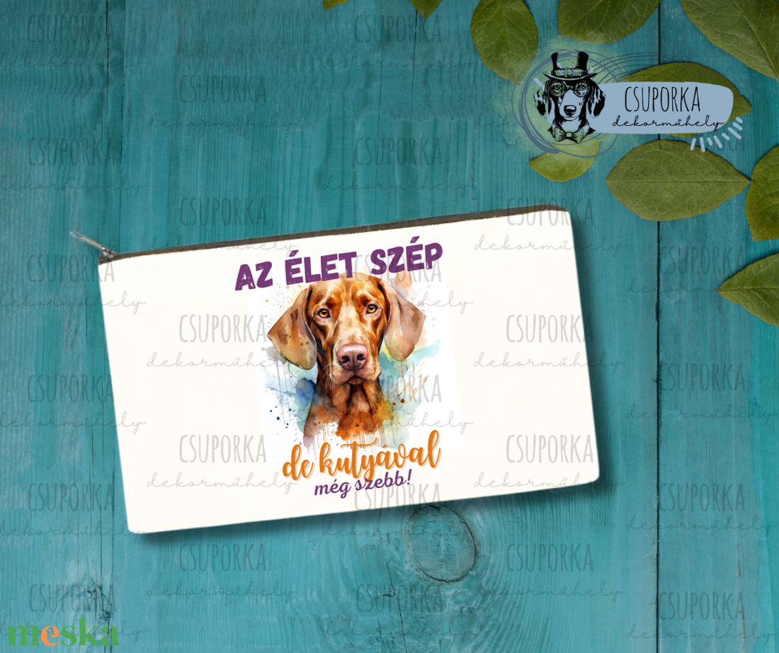 Zipzáras kozmetikai táska/tolltartó - Vizsla - otthon & életmód - papír, írószer - tolltartó & ceruzatekercs - Meska.hu Zipzáras kozmetikai táska/tolltartó - Vizsla - otthon & életmód - papír, írószer - tolltartó & ceruzatekercs - Meska.hu