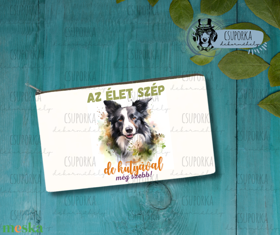 Zipzáras kozmetikai táska/tolltartó - Border collie 2 - otthon & életmód - papír, írószer - tolltartó & ceruzatekercs - Meska.hu Zipzáras kozmetikai táska/tolltartó - Border collie 2 - otthon & életmód - papír, írószer - tolltartó & ceruzatekercs - Meska.hu