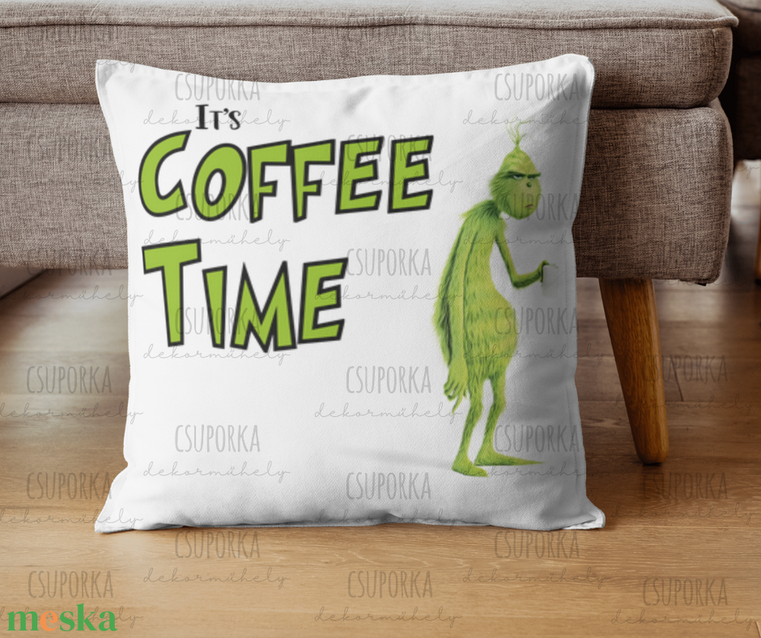 Párnahuzat - Grincs Coffee Time - karácsony - karácsonyi lakásdekoráció - karácsonyi lakásdíszek - Meska.hu Párnahuzat - Grincs Coffee Time - karácsony - karácsonyi lakásdekoráció - karácsonyi lakásdíszek - Meska.hu