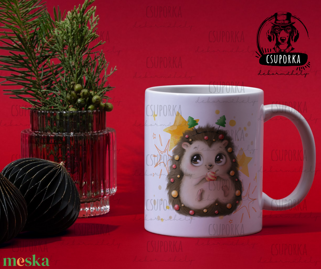 Cuki állatkás karácsonyi bögre - Süni csillagokkal - otthon & életmód - konyhafelszerelés, tálalás - tálalás - bögre & csésze - Meska.hu Cuki állatkás karácsonyi bögre - Süni csillagokkal - otthon & életmód - konyhafelszerelés, tálalás - tálalás - bögre & csésze - Meska.hu