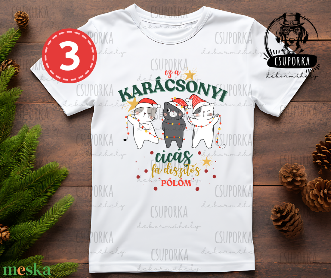 Cicás karácsonyi póló - 3 féle mintával - karácsony - karácsonyi ruházat - karácsonyi póló & pulcsi - Meska.hu Cicás karácsonyi póló - 3 féle mintával - karácsony - karácsonyi ruházat - karácsonyi póló & pulcsi - Meska.hu