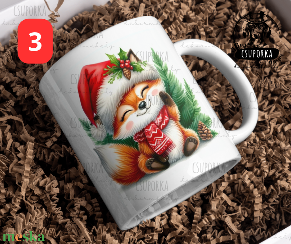 Cuki rókás karácsonyi bögre - 4 féle - otthon & életmód - konyhafelszerelés, tálalás - tálalás - bögre & csésze - Meska.hu Cuki rókás karácsonyi bögre - 4 féle - otthon & életmód - konyhafelszerelés, tálalás - tálalás - bögre & csésze - Meska.hu