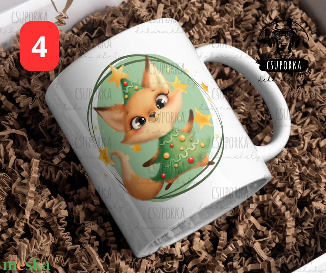 Cuki rókás karácsonyi bögre - 4 féle - otthon & életmód - konyhafelszerelés, tálalás - tálalás - bögre & csésze - Meska.hu Cuki rókás karácsonyi bögre - 4 féle - otthon & életmód - konyhafelszerelés, tálalás - tálalás - bögre & csésze - Meska.hu