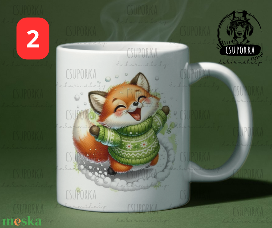 Cuki rókás karácsonyi bögre - 4 féle - otthon & életmód - konyhafelszerelés, tálalás - tálalás - bögre & csésze - Meska.hu Cuki rókás karácsonyi bögre - 4 féle - otthon & életmód - konyhafelszerelés, tálalás - tálalás - bögre & csésze - Meska.hu