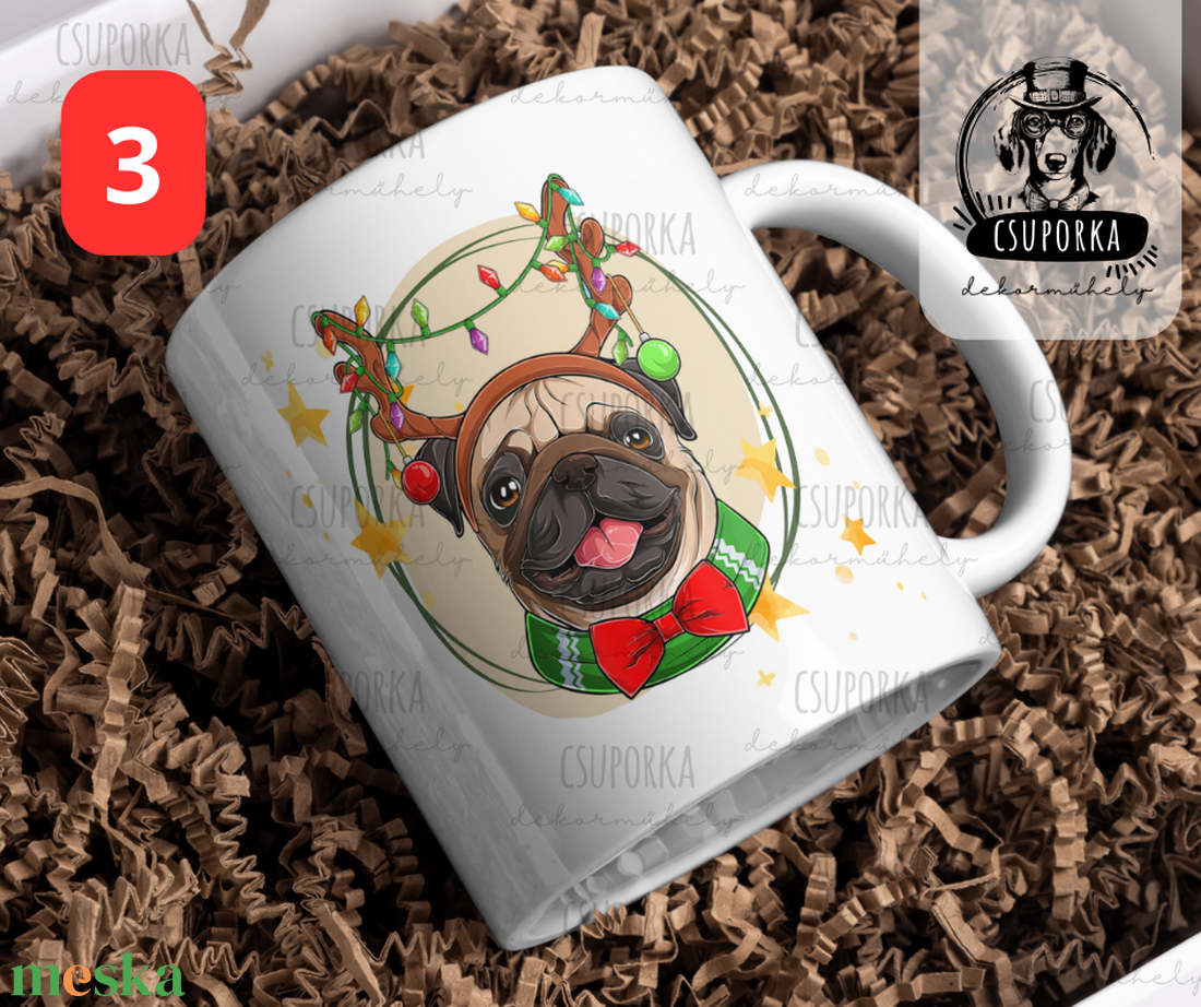 Mopsz karácsonyi bögre - 4 féle - otthon & életmód - konyhafelszerelés, tálalás - tálalás - bögre & csésze - Meska.hu Mopsz karácsonyi bögre - 4 féle - otthon & életmód - konyhafelszerelés, tálalás - tálalás - bögre & csésze - Meska.hu