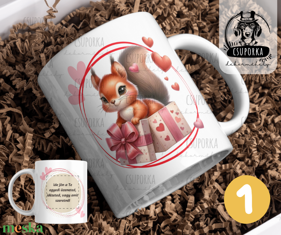 Mókusos bögre Valentin napra - 4 féle - otthon & életmód - konyhafelszerelés, tálalás - tálalás - bögre & csésze - Meska.hu Mókusos bögre Valentin napra - 4 féle - otthon & életmód - konyhafelszerelés, tálalás - tálalás - bögre & csésze - Meska.hu