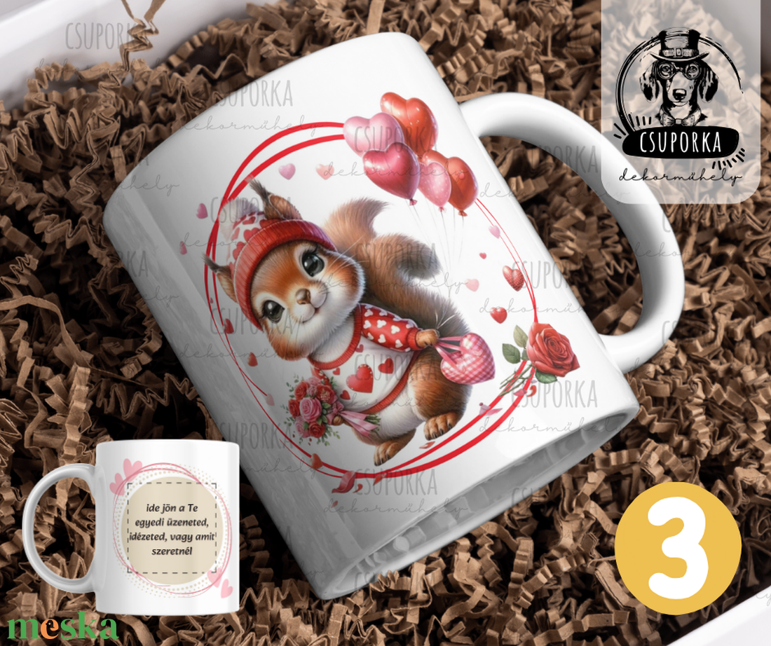 Mókusos bögre Valentin napra - 4 féle - otthon & életmód - konyhafelszerelés, tálalás - tálalás - bögre & csésze - Meska.hu Mókusos bögre Valentin napra - 4 féle - otthon & életmód - konyhafelszerelés, tálalás - tálalás - bögre & csésze - Meska.hu