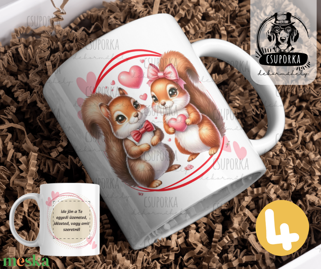 Mókusos bögre Valentin napra - 4 féle - otthon & életmód - konyhafelszerelés, tálalás - tálalás - bögre & csésze - Meska.hu Mókusos bögre Valentin napra - 4 féle - otthon & életmód - konyhafelszerelés, tálalás - tálalás - bögre & csésze - Meska.hu