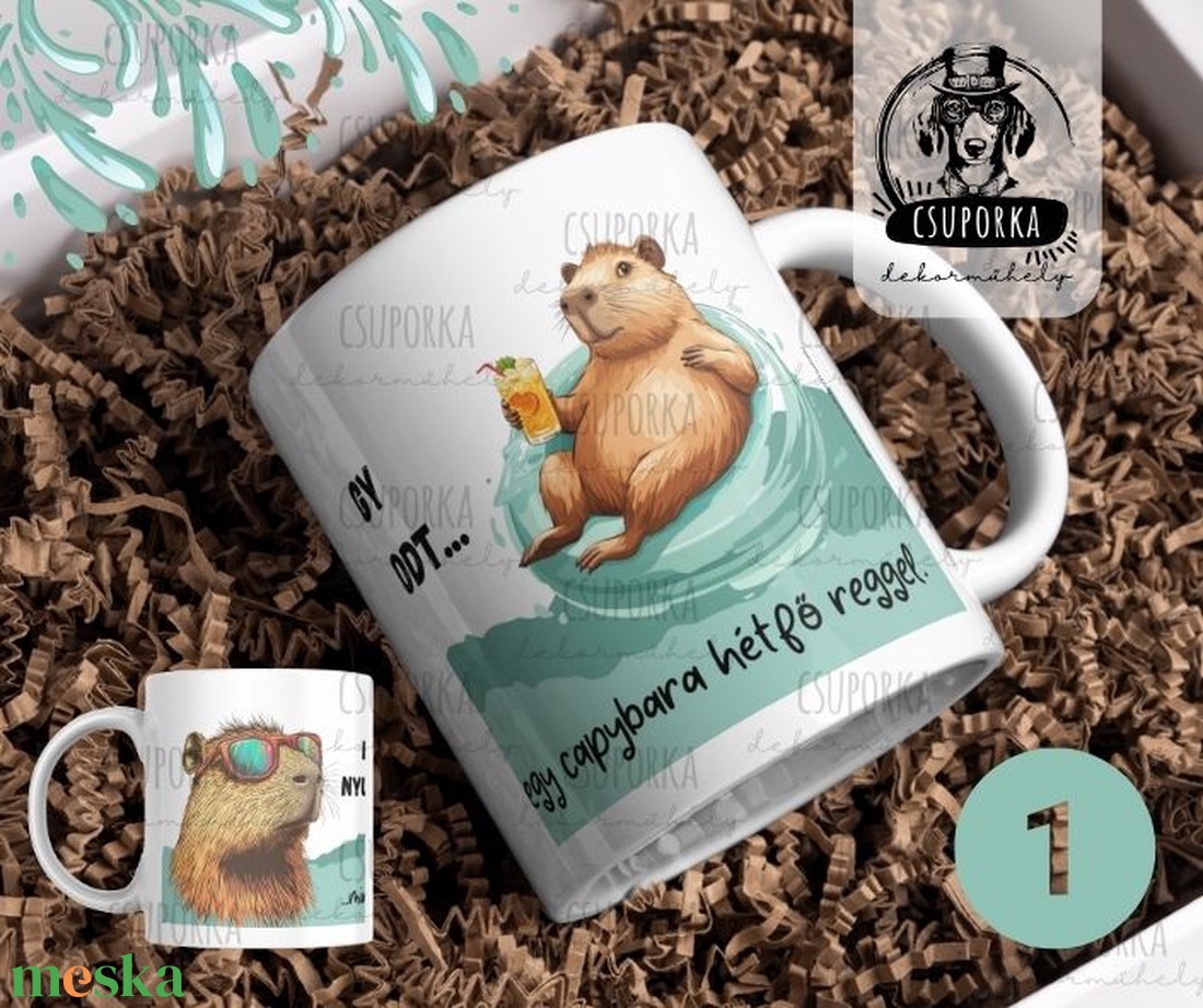 Capybara hétfő reggel 4 különböző mintával - otthon & életmód - konyhafelszerelés, tálalás - tálalás - bögre & csésze - Meska.hu Capybara hétfő reggel 4 különböző mintával - otthon & életmód - konyhafelszerelés, tálalás - tálalás - bögre & csésze - Meska.hu