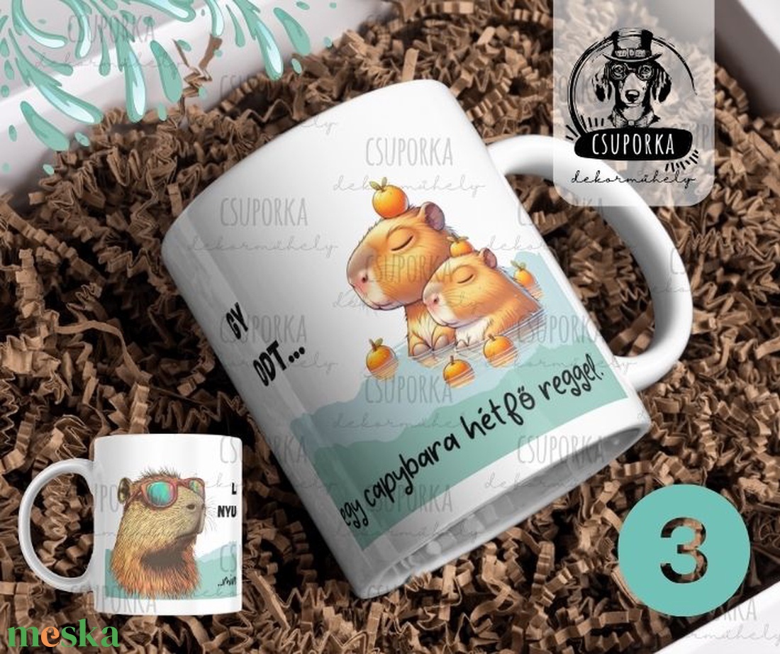 Capybara hétfő reggel 4 különböző mintával - otthon & életmód - konyhafelszerelés, tálalás - tálalás - bögre & csésze - Meska.hu Capybara hétfő reggel 4 különböző mintával - otthon & életmód - konyhafelszerelés, tálalás - tálalás - bögre & csésze - Meska.hu